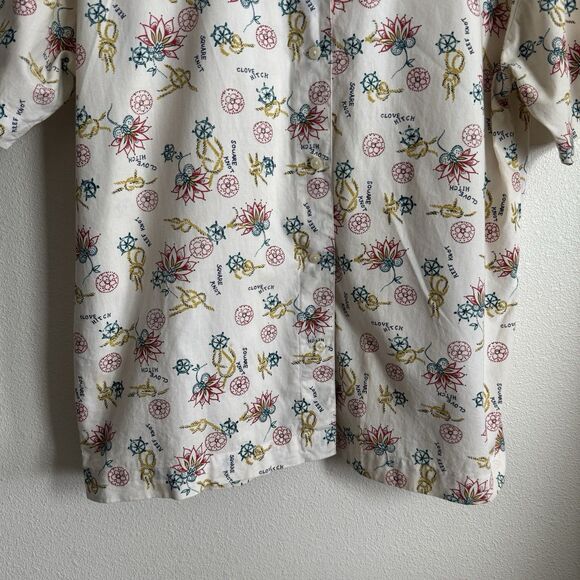 Vtg British Khaki Set Womens 10* Button Up Shirt Shorts Nautical Beach Tropical - Picture 3 of 16